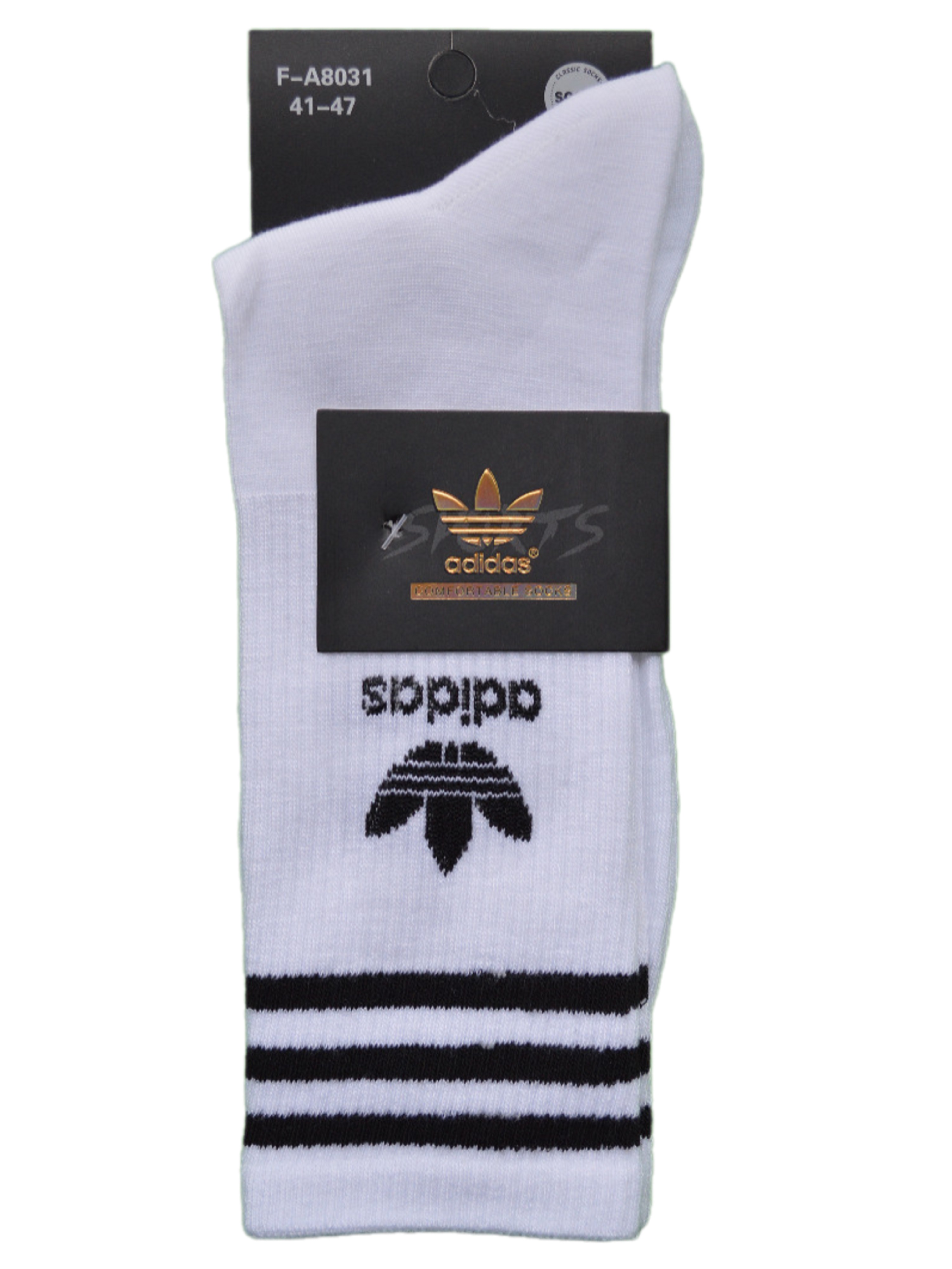 

Носки унисекс Adidas F-A8031-1 белые 41-47, Белый, F-A8031-1
