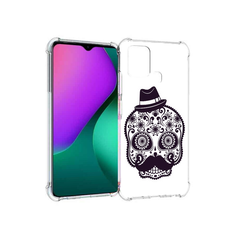 

Чехол MyPads Tocco для Infinix Hot 10 Play разрисованный скелет, Прозрачный, Tocco
