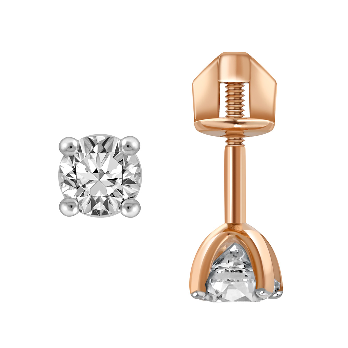 

Серьги пусеты из золота Azade 26412, swarovski, 26412