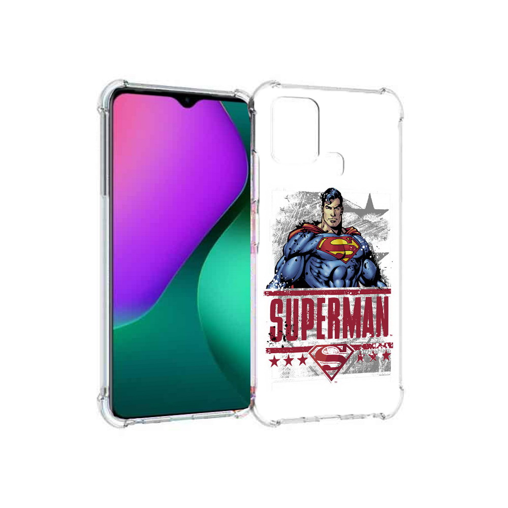 

Чехол MyPads Tocco для Infinix Hot 10 Play рисунок супермен, Прозрачный, Tocco
