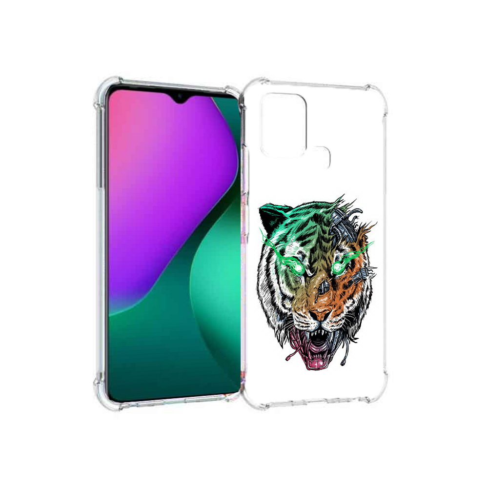 

Чехол MyPads Tocco для Infinix Hot 10 Play робо-тигр, Прозрачный, Tocco