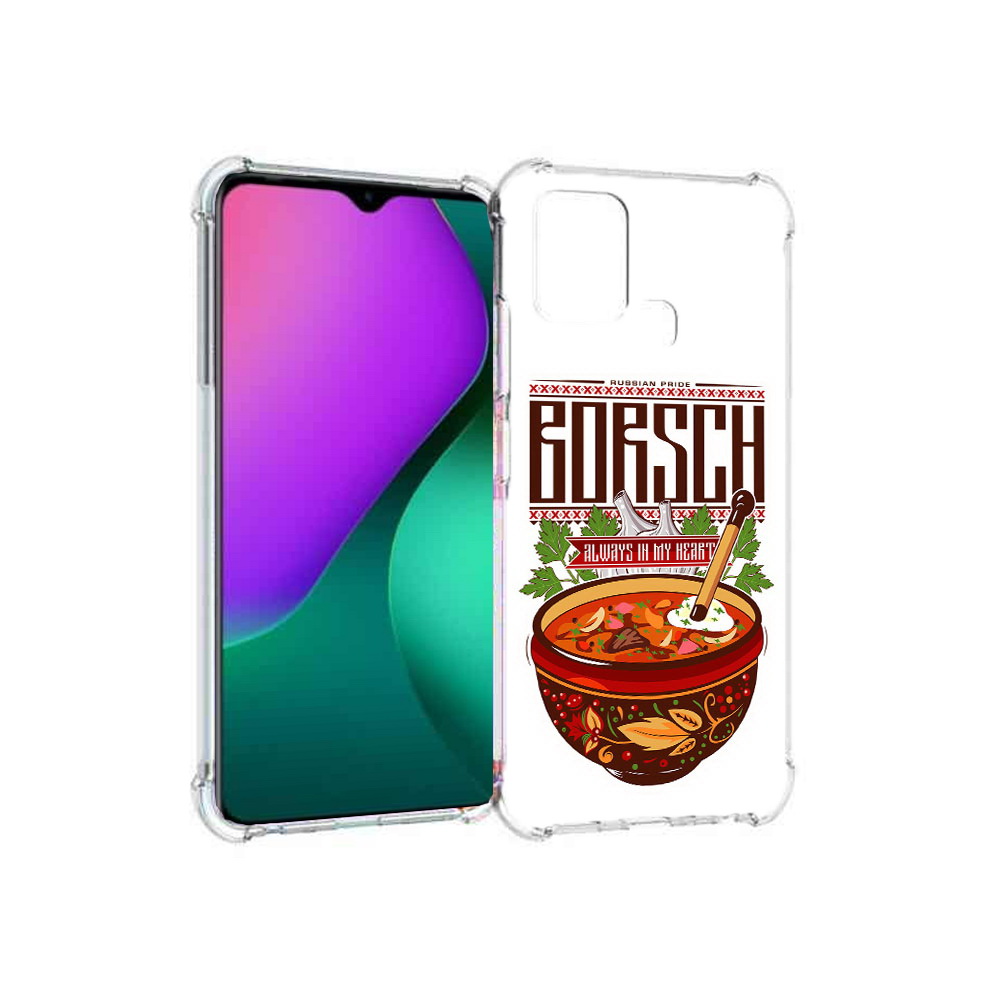 

Чехол MyPads Tocco для Infinix Hot 10 Play русский борщ, Прозрачный, Tocco