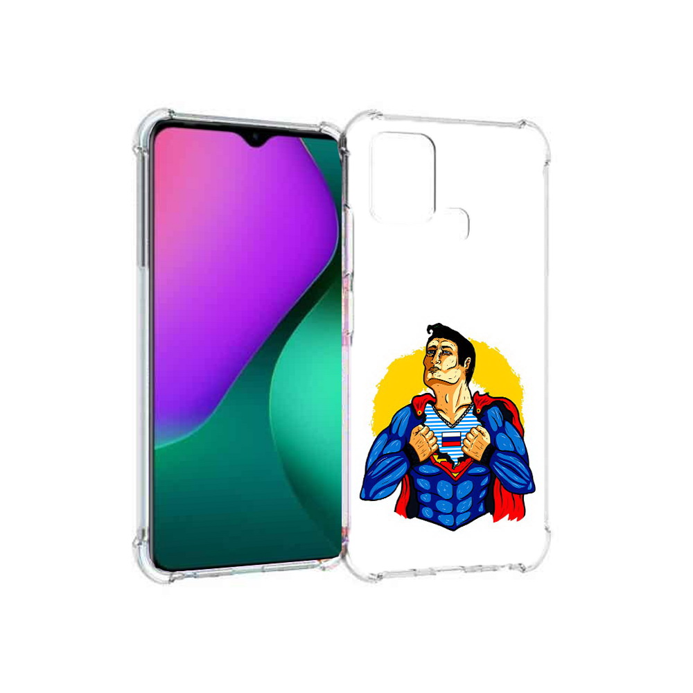 

Чехол MyPads Tocco для Infinix Hot 10 Play русский супермен, Прозрачный, Tocco