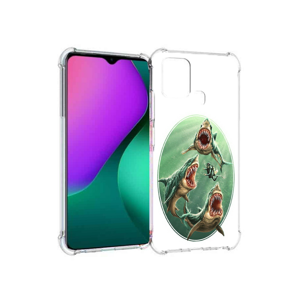 

Чехол MyPads Tocco для Infinix Hot 10 Play синяя бездна, Прозрачный, Tocco