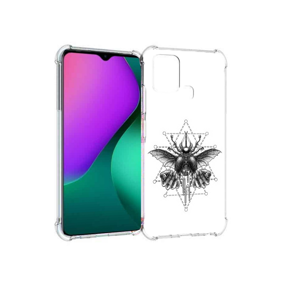 

Чехол MyPads Tocco для Infinix Hot 10 Play скарабей, Прозрачный, Tocco