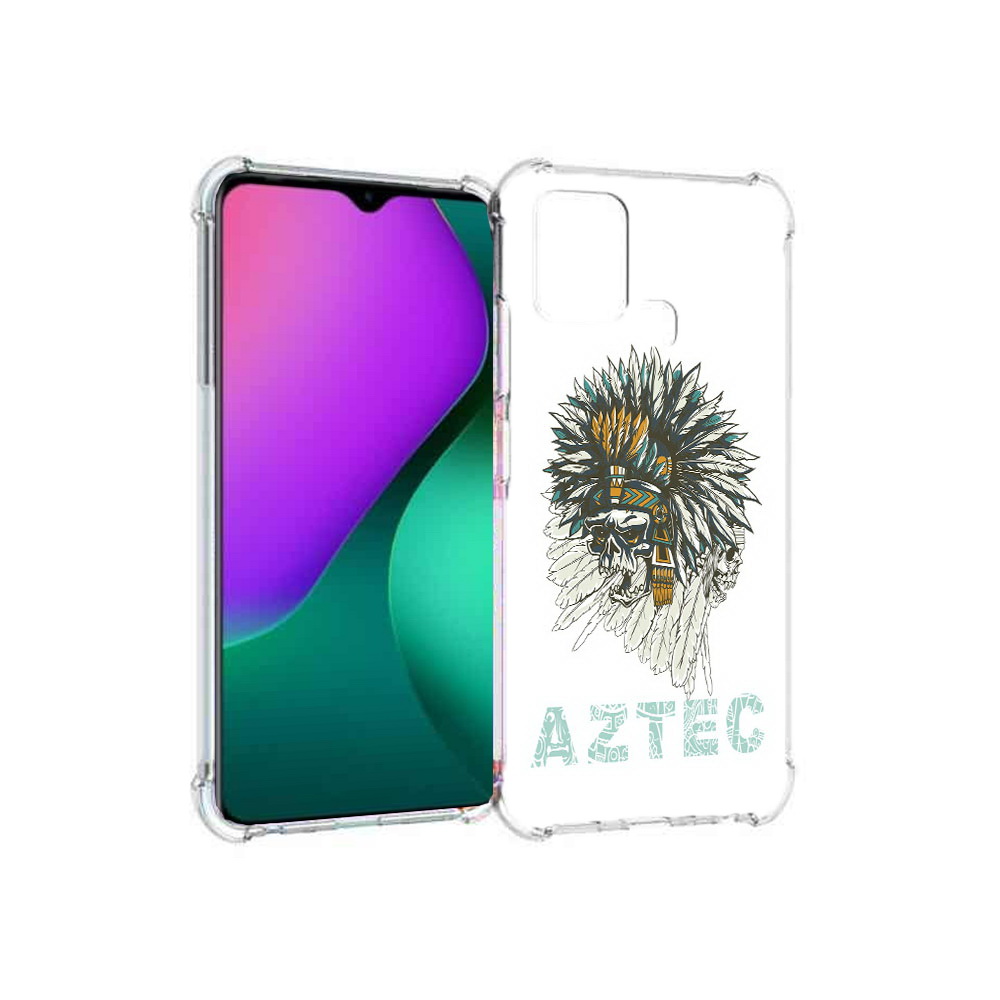 

Чехол MyPads Tocco для Infinix Hot 10 Play скелет индеец, Прозрачный, Tocco