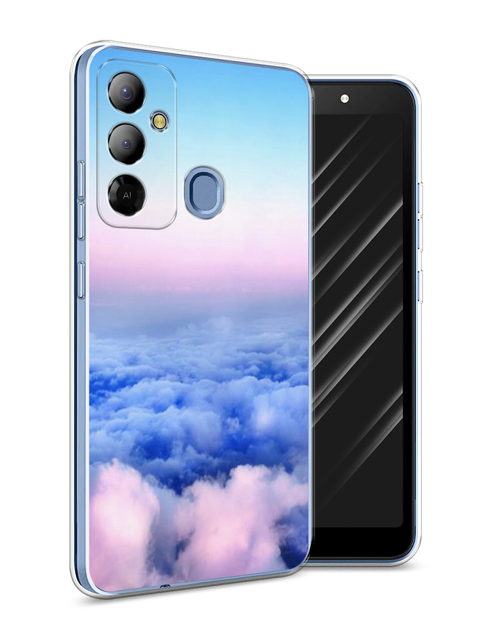 

Чехол Awog на Tecno Pop 6 Go "Облака", Голубой;розовый, 302950-4
