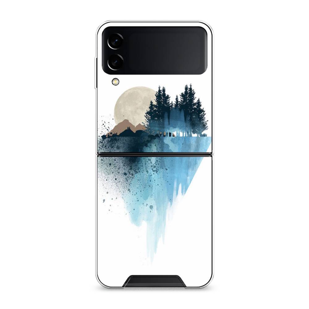 

Чехол Awog на Samsung Galaxy Z Flip 3 / Самсунг Z Flip 3 "Горы 5", Голубой, 2103750-4