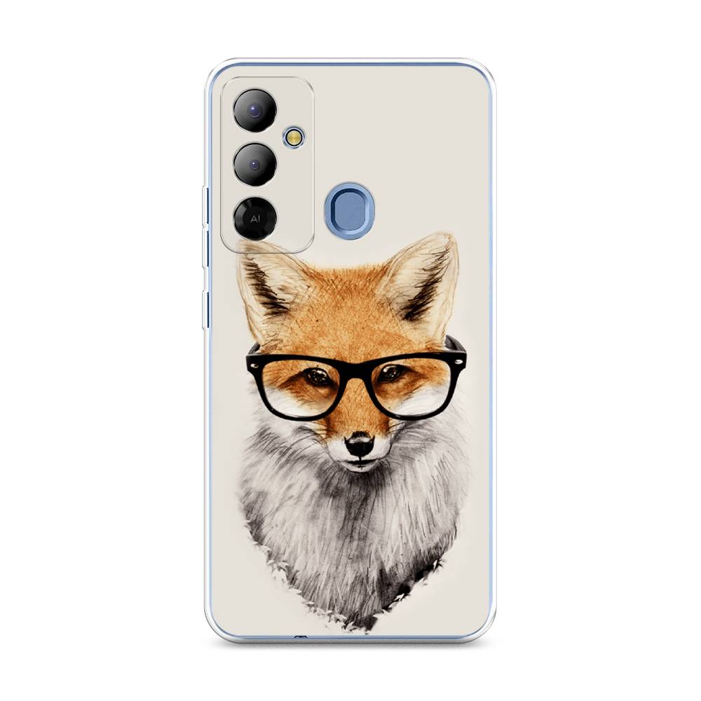 

Чехол Awog на Tecno Pop 6 Go "Лиса в очках", Бежевый, 302950-10