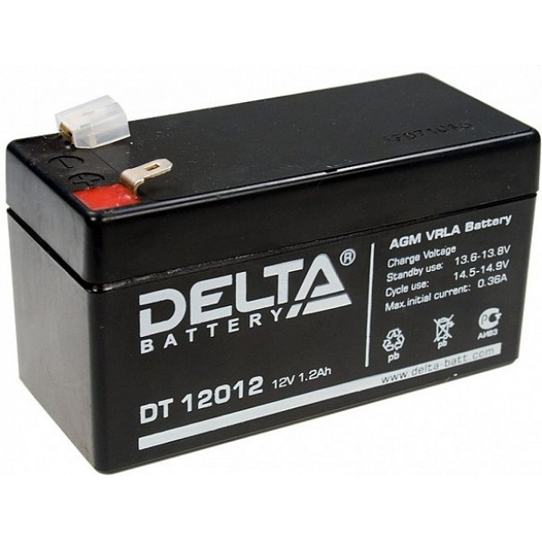 DELTA Аккумулятор DT 12012 12В 1,2 Ач аккумулятор delta dtm 1205 12v5ah