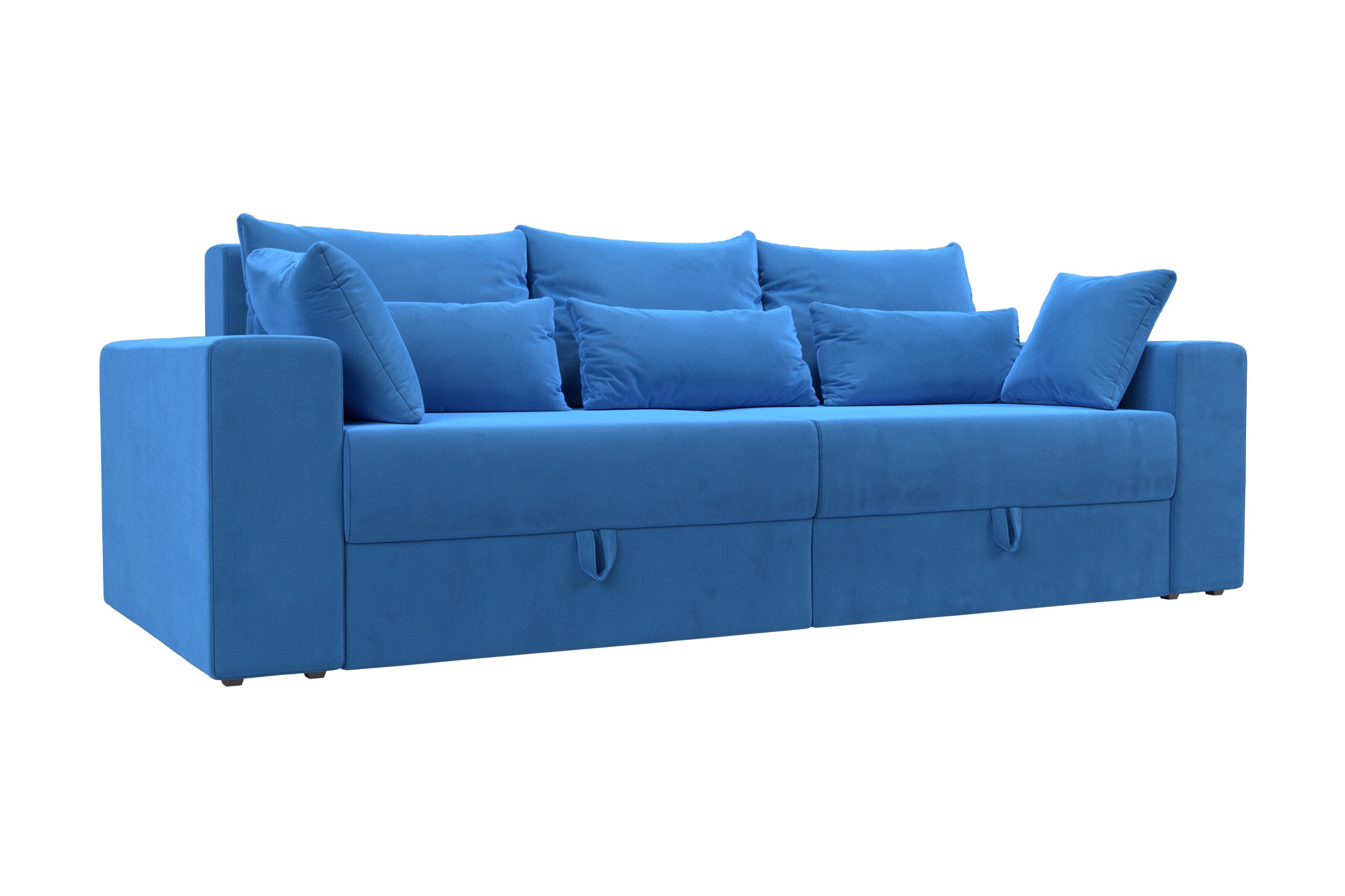 

Диван еврокнижка НОНТОН Майами, 250x105x90 см, велюр голубой, Майами