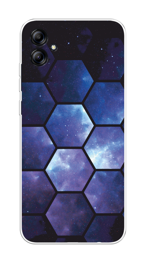 

Чехол на Samsung Galaxy A04e/A042 "Соты космос", Черный;фиолетовый, 2107650-1