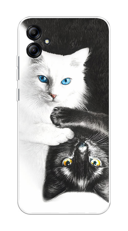 

Чехол на Samsung Galaxy A04e/A042 "Коты Инь-Янь", Черный;белый;голубой, 2107650-1