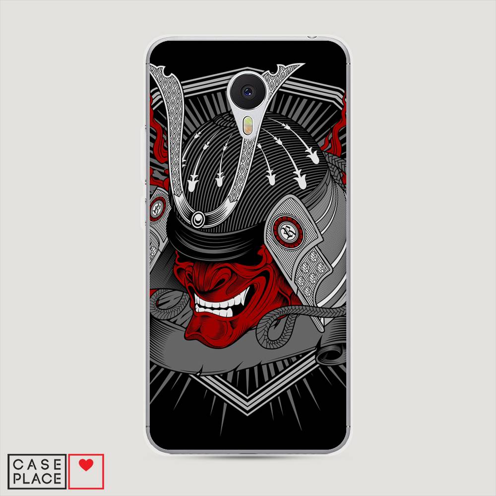 

Чехол на Meizu M3 "Красная маска самурая", Белый;красный;черный, 70350-4