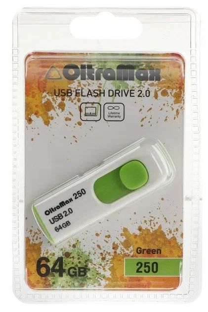 Флешка Oltramax 250 32 ГБ Зеленый