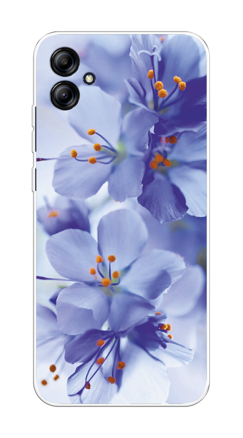 

Чехол на Samsung Galaxy A04e/A042 "Фиолетовые цветки", Фиолетовый;синий, 2107650-1