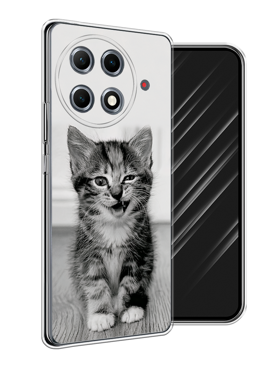

Чехол Awog на Tecno Camon 30S Pro "Подмигивающий котенок", Черный;серый, 309550-1