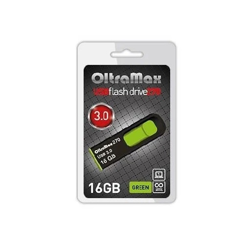 

Флешка OltraMax 270, 16 Гб, USB3.0, зеленая