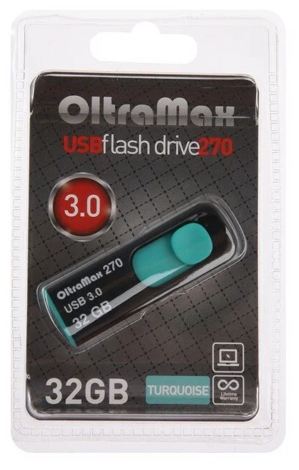 

Флешка Oltramax 270 32 ГБ бирюзовый
