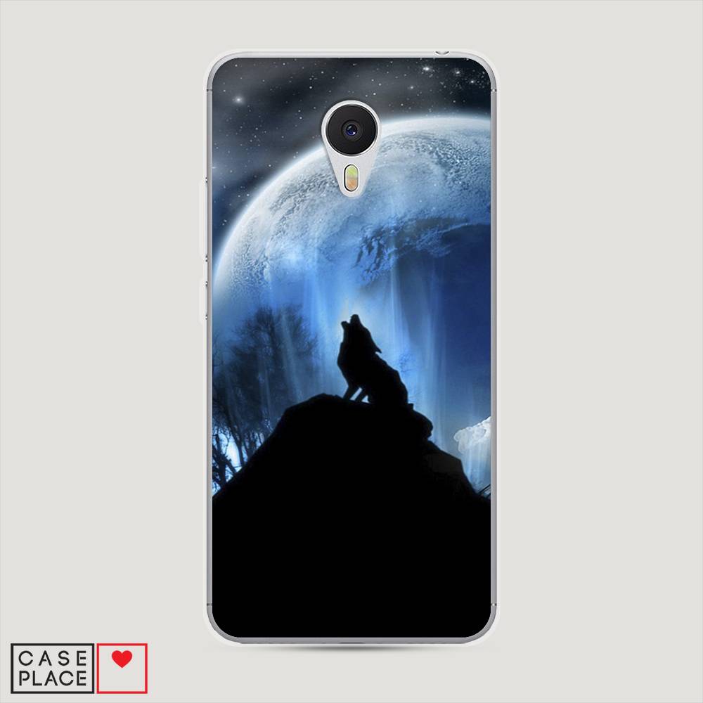 

Чехол на Meizu M3 "Волк 2", Синий;черный;белый, 70350-1