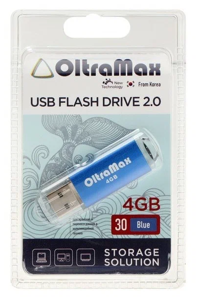 

Флешка Oltramax 30 4 ГБ Белый