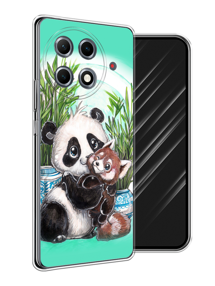 

Чехол Awog на Tecno Camon 30S Pro "Друзья зверята", Бирюзовый;белый;черный, 309550-1