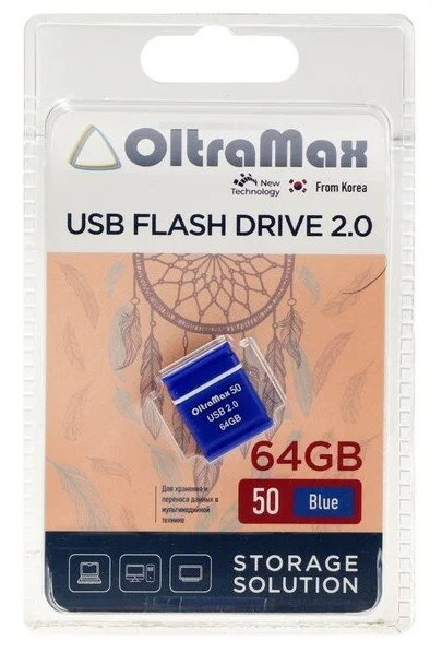 Флешка Oltramax 50 64 ГБ синий