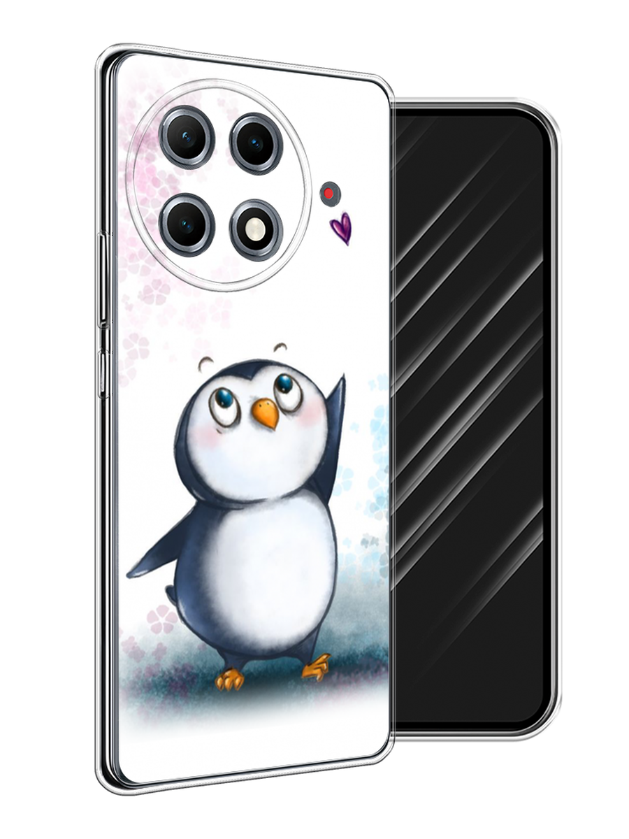 

Чехол Awog на Tecno Camon 30S Pro "Пингвин и сердечко", Белый, 309550-1