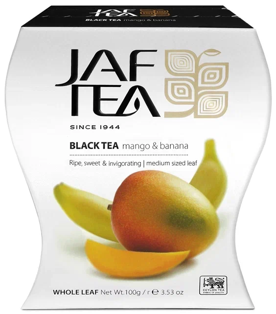 Чай чёрный JAF TEA Mango & Banana листовой ароматом манго и банана, 100 г