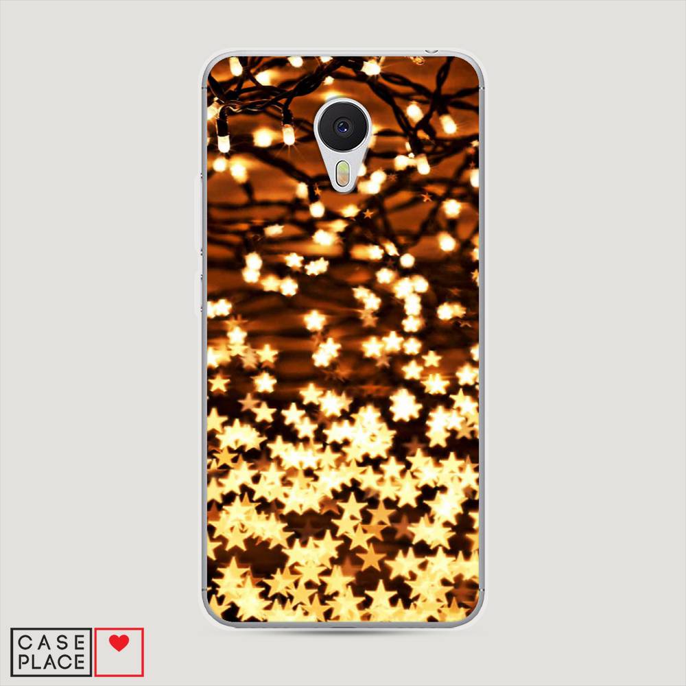 

Чехол на Meizu M3 "Новогодняя гирлянда", Золотистый, 70350-5