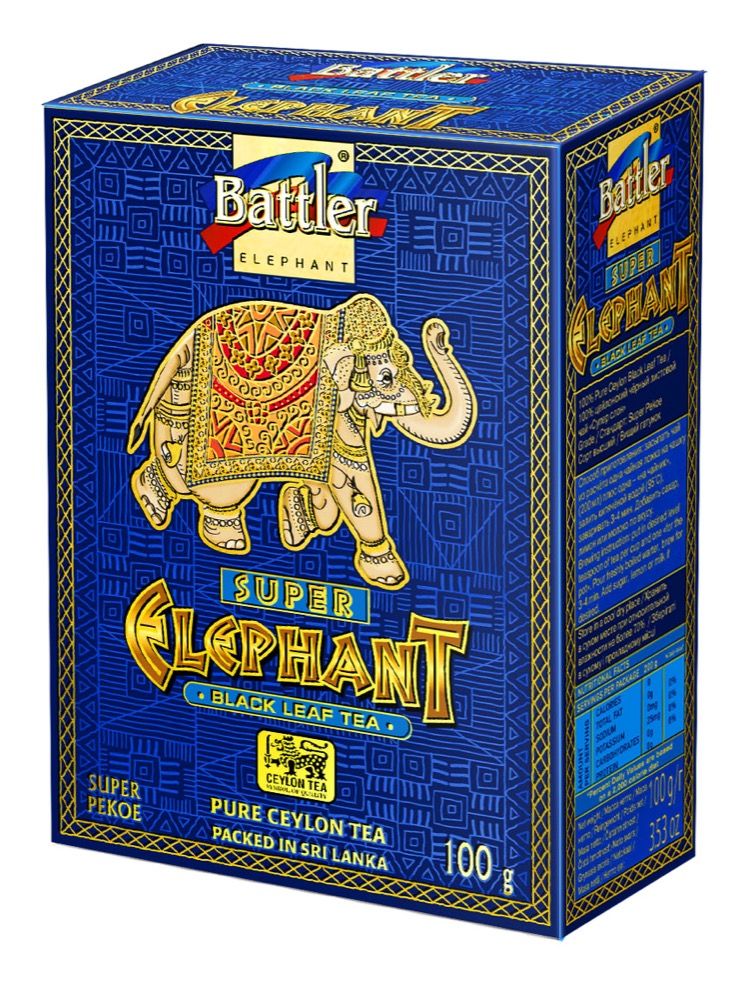 Черный чай Battler Цейлон Супер слон Пекое, 100 г