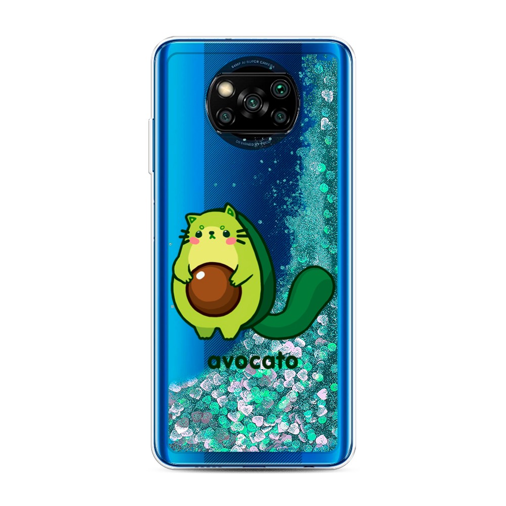 

Жидкий чехол с блестками "Avocato" на Xiaomi Poco X3 NFC, 39295-1