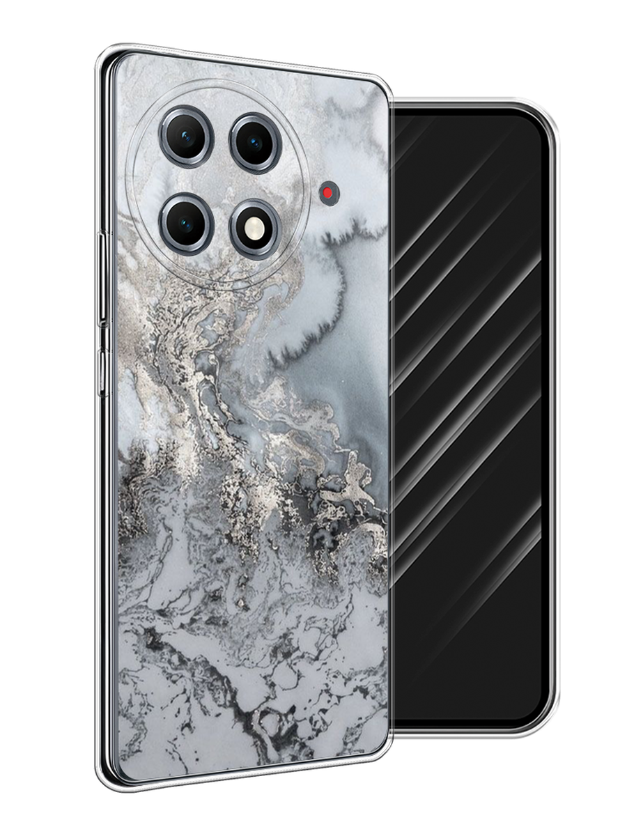 

Чехол Awog на Tecno Camon 30S Pro "Морозная лавина серая", Серый;серебристый, 309550-1