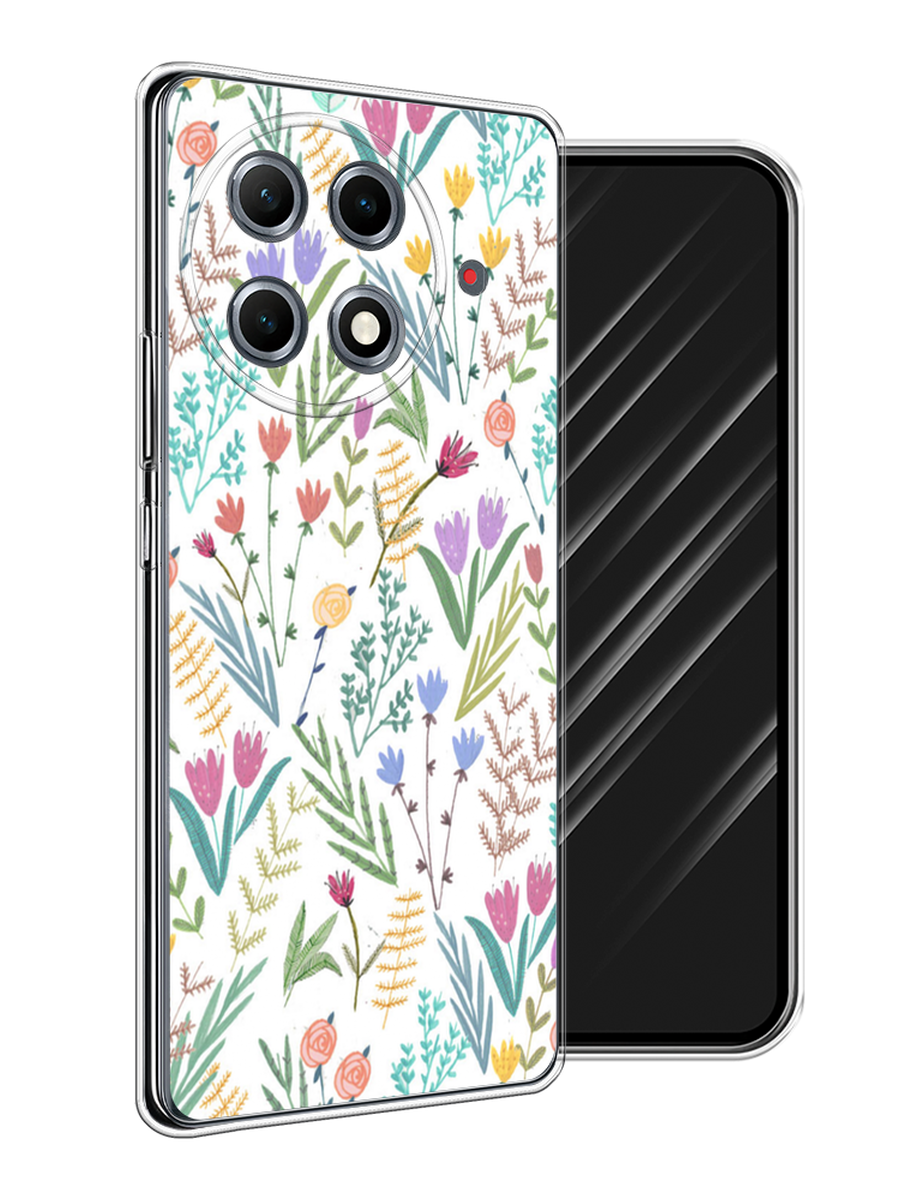 

Чехол Awog на Tecno Camon 30S Pro "Полевые цветы рисунок", Белый;зеленый, 309550-1
