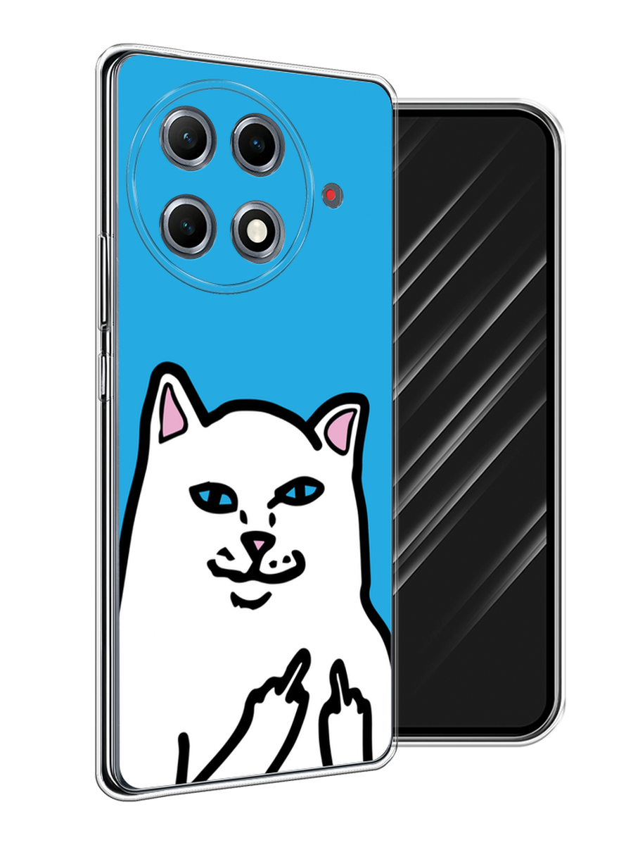 

Чехол Awog на Tecno Camon 30S Pro "Кот жесть", Белый;голубой;черный, 309550-1