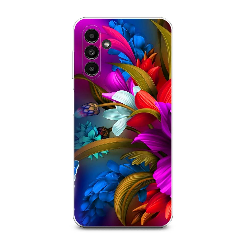 

Чехол на Samsung Galaxy A14 5G "Фантастические цветы", Фиолетовый;красный;синий, 2107250-2