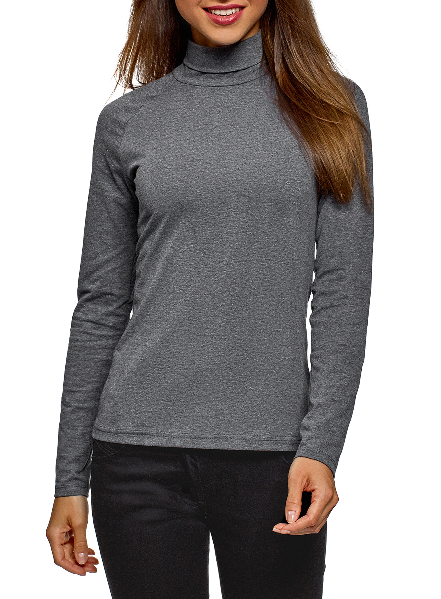 

Водолазка женская oodji 15E17001 серая 2XL, 15E17001