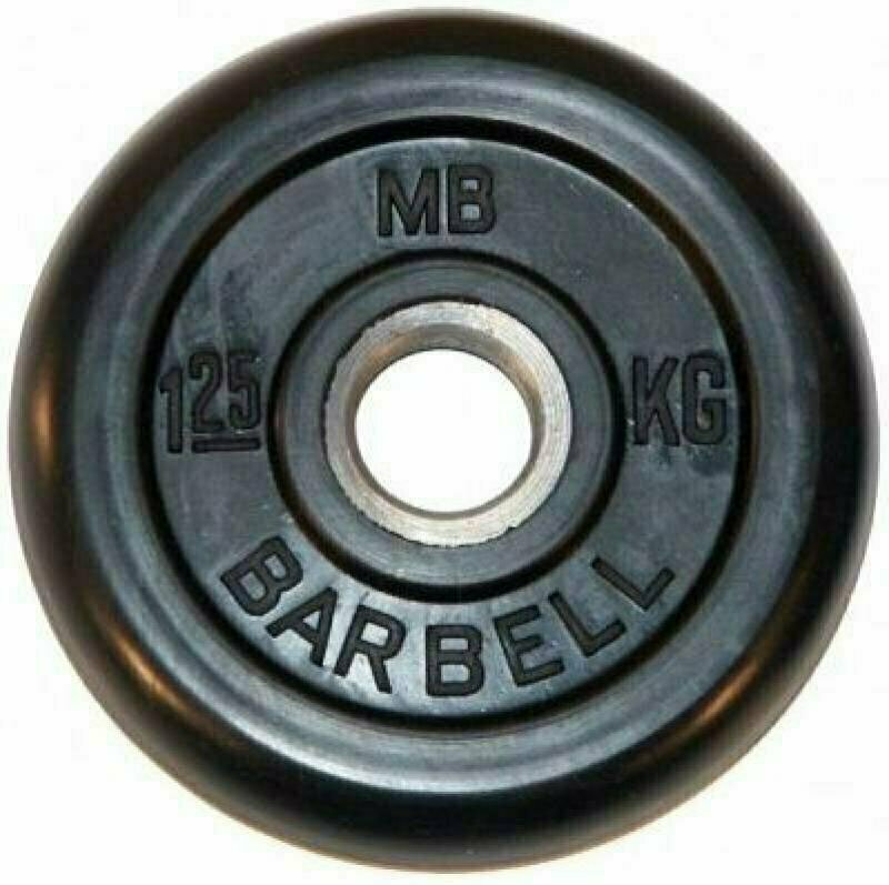 Диск для штанги MB Barbell Стандарт 1,25 кг, 26 мм черный