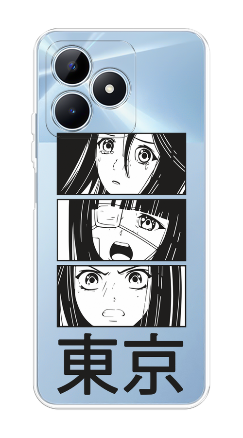 

Чехол на Realme C60 "Tokyo girls", Белый;черный;прозрачный, 2516550-1