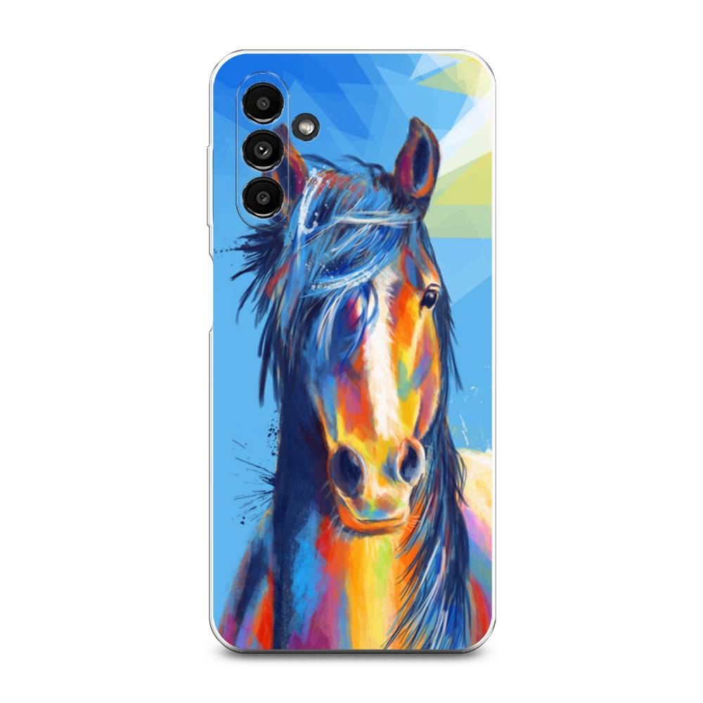 

Чехол на Samsung Galaxy A14 5G "Лошадь арт 3", Голубой;желтый;синий, 2107250-1