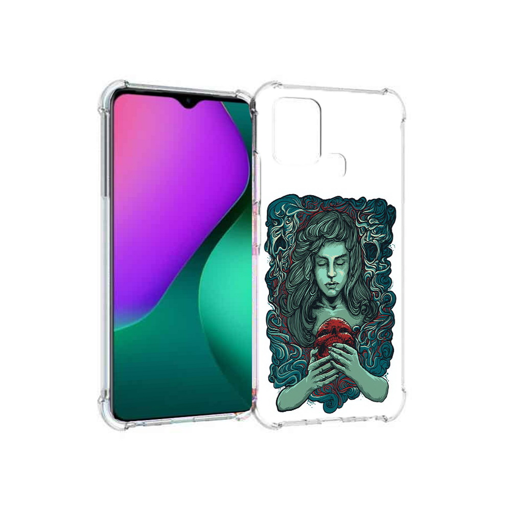 

Чехол MyPads Tocco для Infinix Hot 10 Play спящая девушка, Прозрачный, Tocco