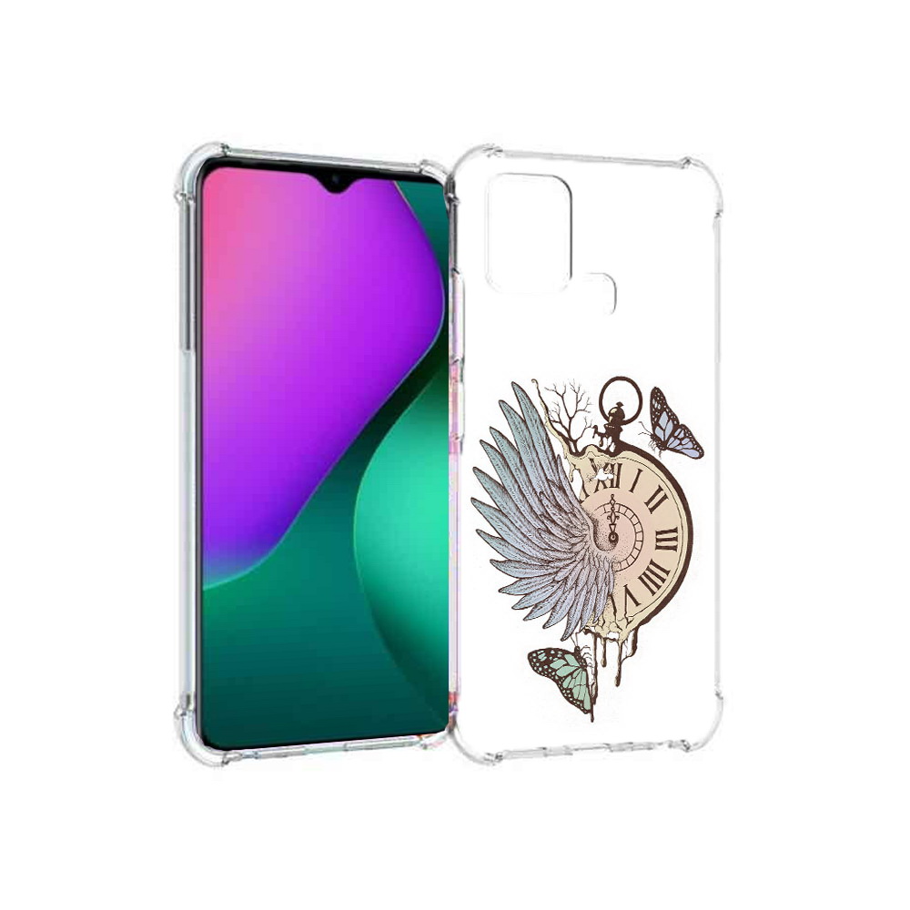 Чехол MyPads Tocco для Infinix Hot 10 Play страинные часы с крылом