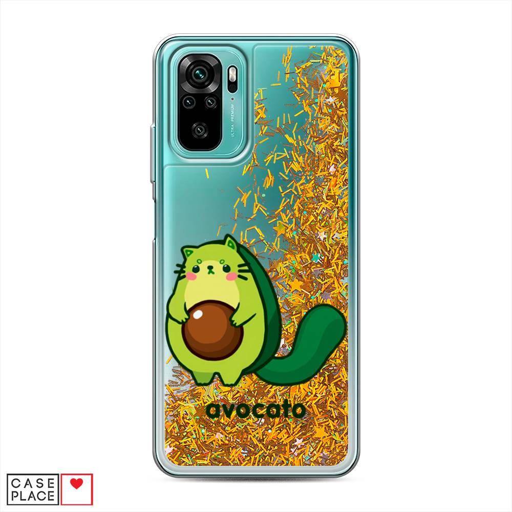 фото Жидкий чехол с блестками "avocato" на xiaomi redmi note 10s awog