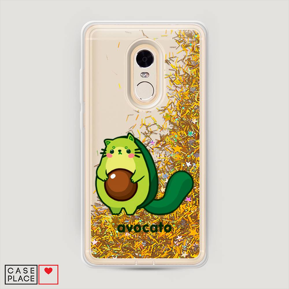 фото Жидкий чехол с блестками "avocato" на xiaomi redmi note 4 awog