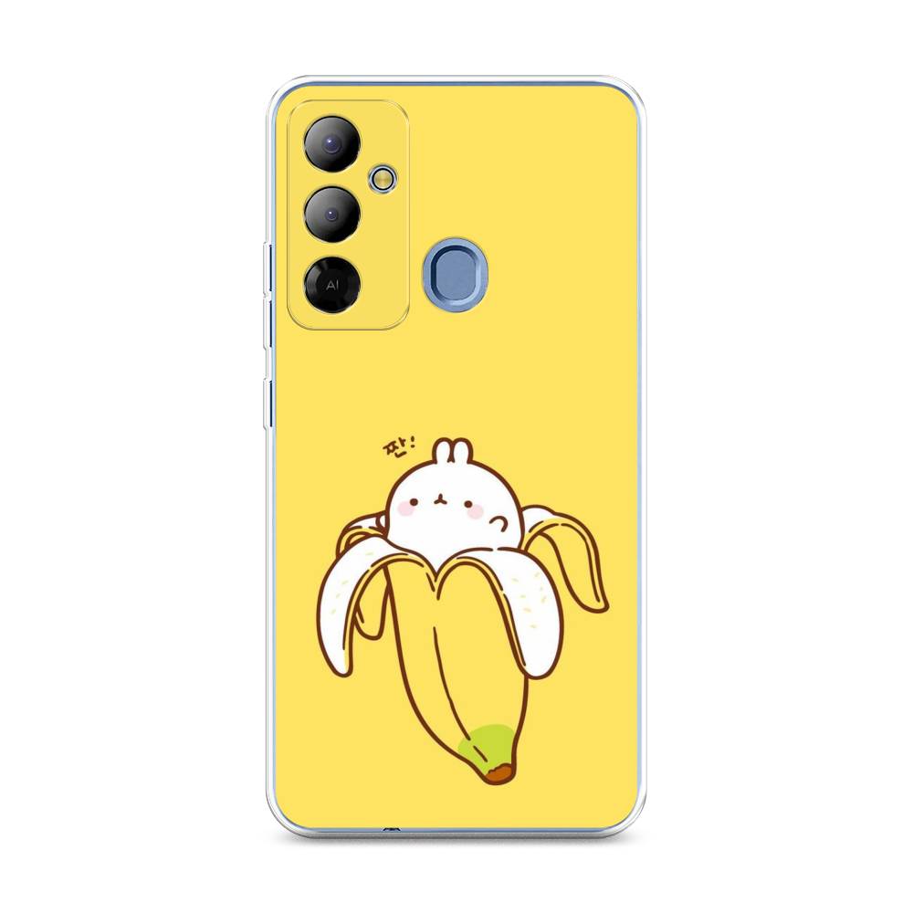 

Чехол Awog на Tecno Pop 6 Go "Зайчик-бананчик", Желтый;белый, 302950-2