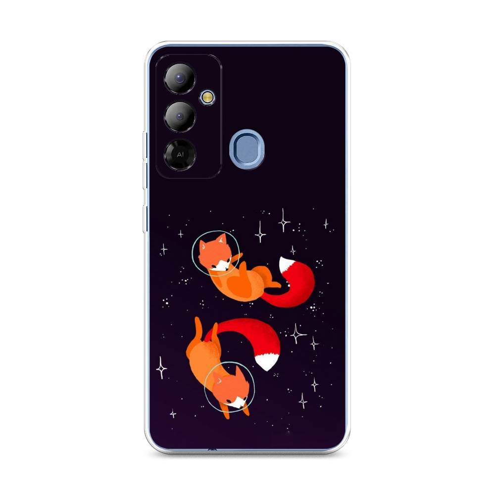 

Чехол Awog на Tecno Pop 6 Go "Лисы космонавты", Оранжевый, 302950-4