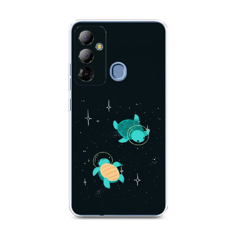 

Чехол Awog на Tecno Pop 6 Go "Черепашки космонавты", Черный;синий, 302950-4
