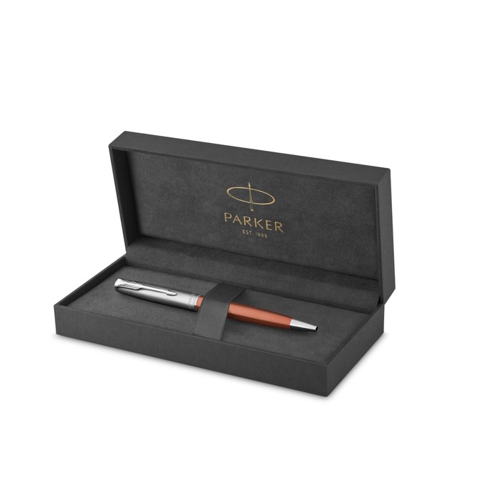 

Ручка шариковая Parker Sonnet Essential Sandblasted Metal Orange, оранж, подар/уп 2169361
