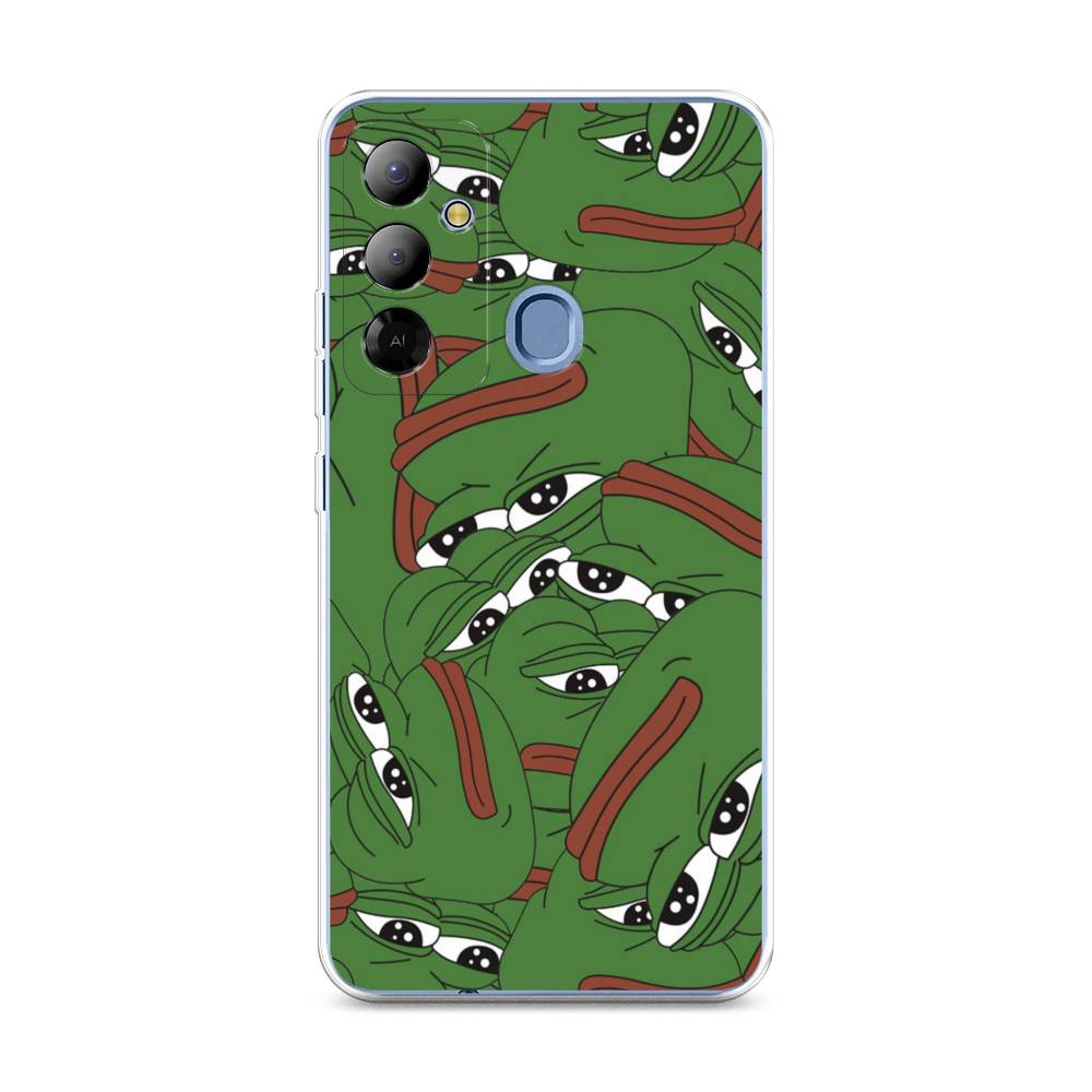 

Чехол Awog на Tecno Pop 6 Go "Печальный frog", Зеленый;белый, 302950-9