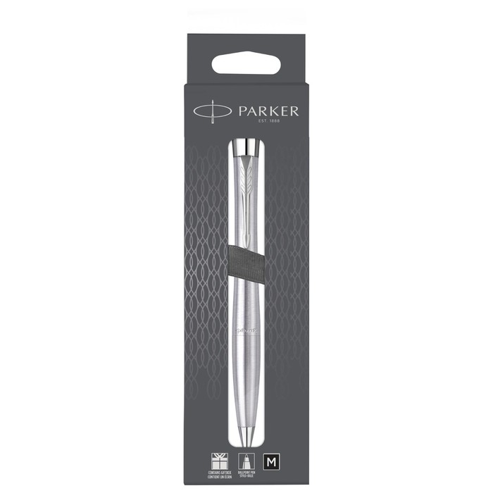 

Ручка шариковая Parker URBAN METRO METALLIC CT, средняя 1.0мм, черная, подар/уп 2150860